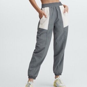 Fabletics Jaylee Two-Tone Track Pant in the color Storm Cloud